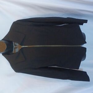 Tribal Stretch Jacket, Black w/ silver zipper Sz 10,  lined